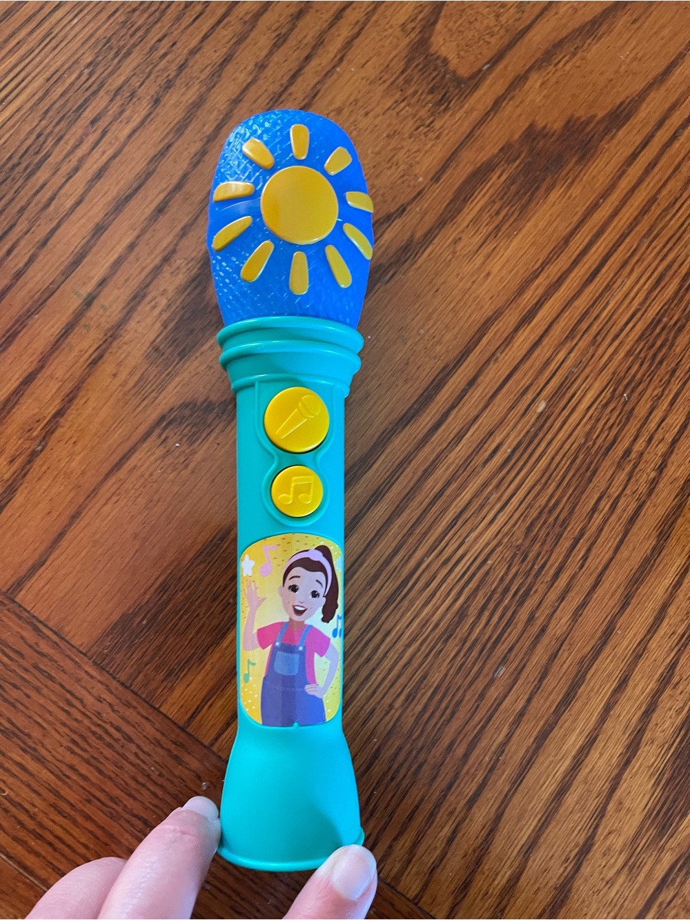 Ms. Rachel Kids Singing Microphone Toy - Teal and Blue